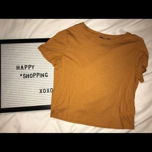 Gold/orange crop top